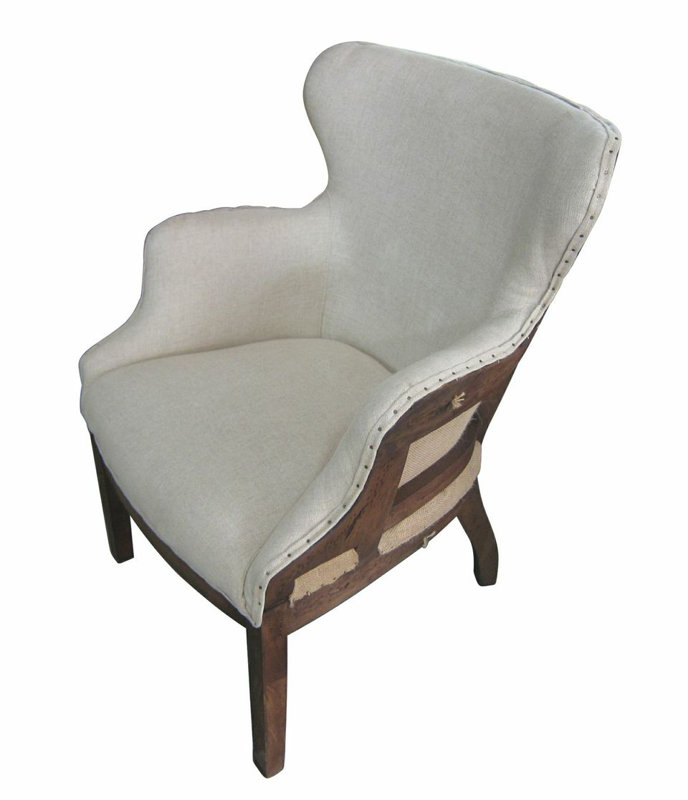 White x White Renson Barrel Chair & Reviews Wayfair