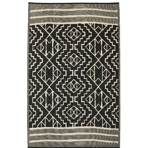 Tayler Indoor/Outdoor Black/Beige Area Rug