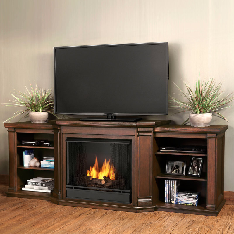 Real Flame Valmont 75.5" TV Stand with Gel Fireplace & Reviews Wayfair