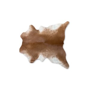 Grimes Hand-Woven Cowhide Tan Area Rug