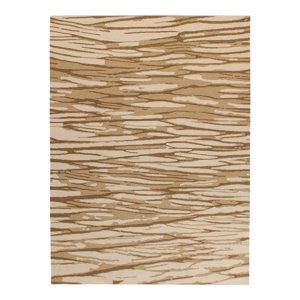 Arbol Contemporary Hand Woven Wool Brown/Cream Area Rug