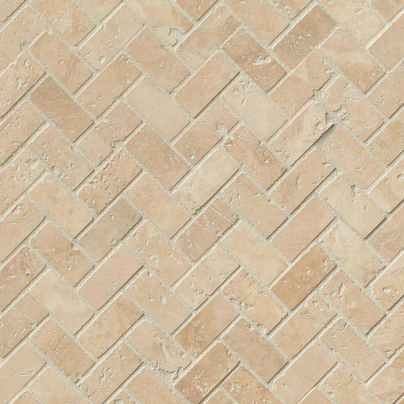 Msi Tuscany Herringbone Honed Random Sized Travertine Tile In Beige Tuscany Herringbone Honed Random Sized Travertine Tile In Beige
