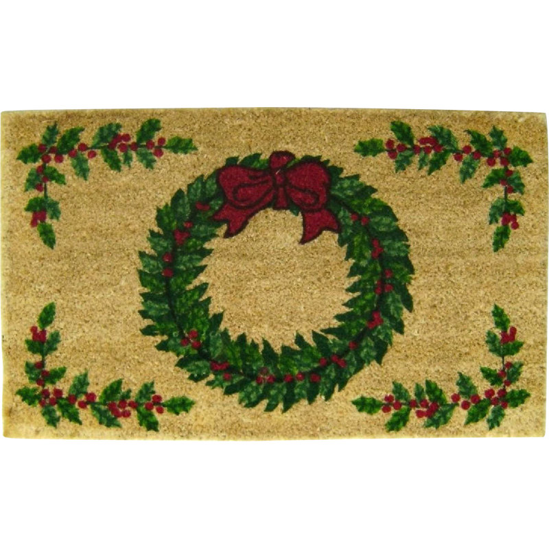 Christmas Wreath 30 In X 18 In Outdoor Door Mat Reviews Joss