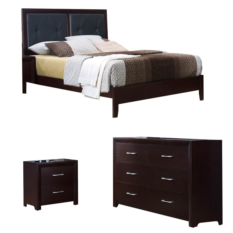 woodhaven hill edina queen panel configurable bedroom set & reviews