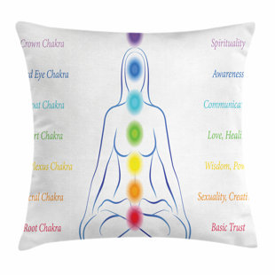 16 Square Pillow Cover Throw Pillows You Ll Love In 2019 Wayfair Yoga Seven Main Chakra Meanings Square Pillow Cover