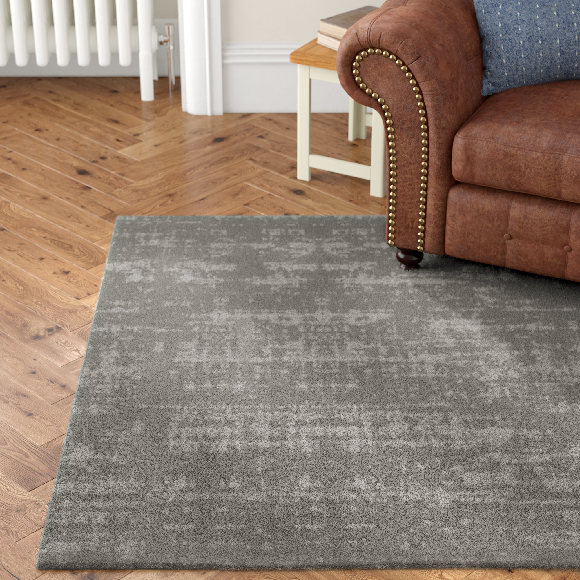 Laurel Foundry Juliana Low Pile Semi Plain Dark Grey Rug Reviews Product Overview