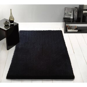 Schonbrunn Shag Hand-Tufted Black Area Rug