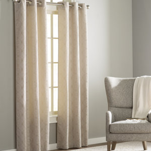 Cortese Geometric Room Darkening Grommet Curtain Panels (Set of 2)