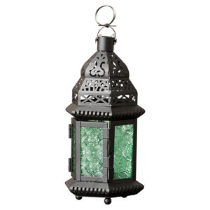 Lucy Green Glass Moroccan Lantern