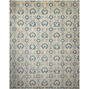 One-of-a-Kind Harkness Hand-Knotted 100% Wool Gray/Blue Area Rug