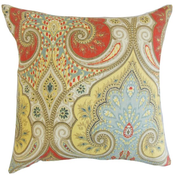 The Pillow Collection Kirrily Damask Linen Throw Pillow & Reviews | Wayfair