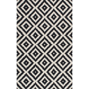 Modern Area Rugs Allmodern Obadiah Hand Tufted Wool Black Area Rug