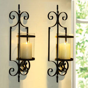 2 Piece Iron Sconce Set (Set of 2)