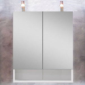 60 cm x 71 cm Spiegelschrank Rallye mit Beleucht..