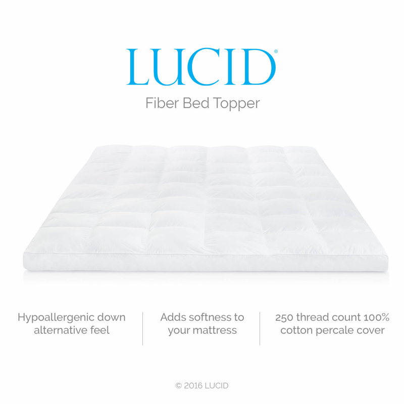 Lucid 3" Down Alternative Mattress Topper & Reviews Wayfair