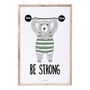 Be Strong Bear Framed Art