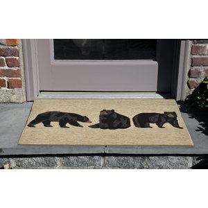 Buckeys Bears Hand-Tufted Natural Indoor/Outdoor Area Rug