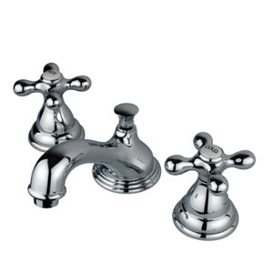 Royale Double Handle Widespread Bathroom Faucet with Brass Pop-Up Drain