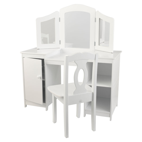KidKraft Deluxe 2 Piece Vanity Set with Mirror & Reviews Wayfair