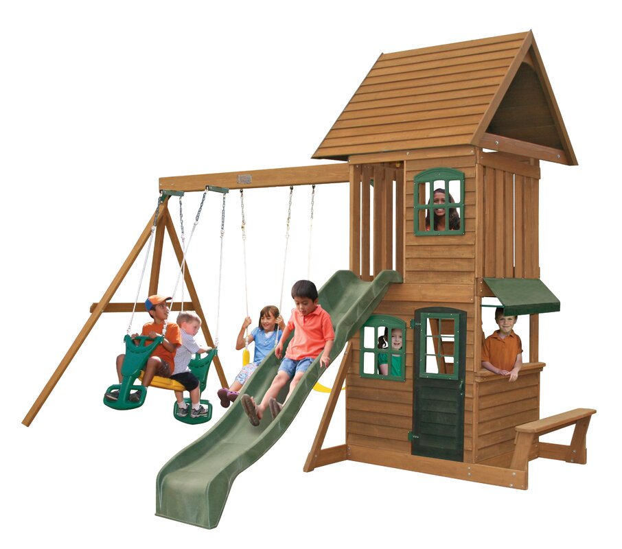 KidKraft Windale Wooden Swing Set & Reviews | Wayfair