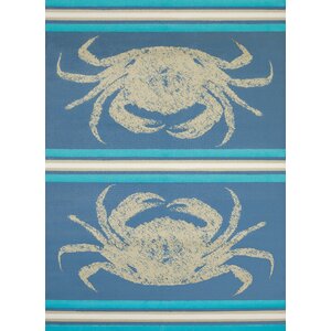 Island Breeze Stone Crab Blue Area Rug