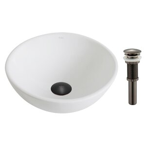 Elavo Ceramic Circular Vessel Bathroom Sink