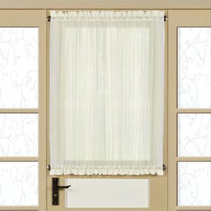 Micro-Stripe Semi-Sheer Rod Pocket Single Curtain Panel