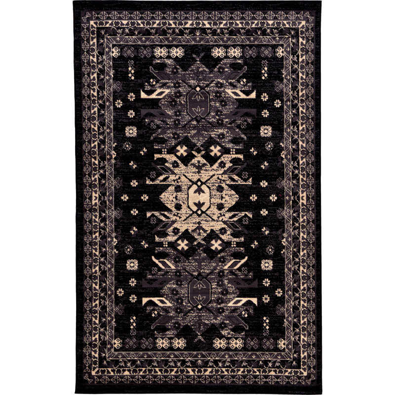 World Menagerie Valley Black Area Rug & Reviews Wayfair
