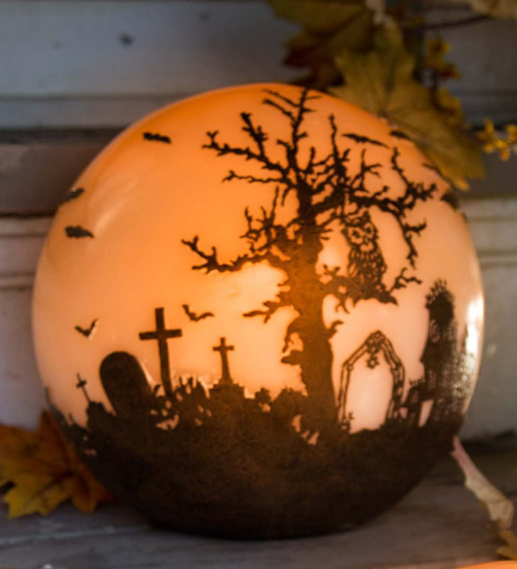 Plow & Hearth Halloween Glowing Luminary Globe & Reviews Wayfair