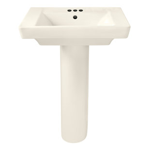 Mansfield Barrett Vitreous China 34 Pedestal Bathroom Sink With Boulevard Vitreous China 24 Pedestal Bathroom Sink With Overflow