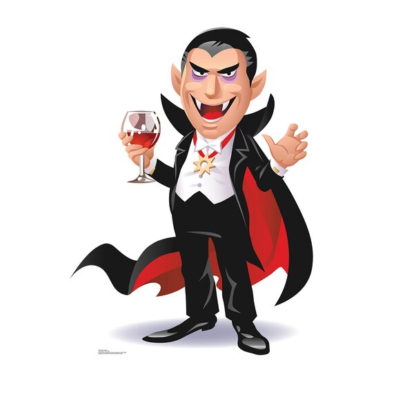 Advanced Graphics Cartoons Dracula Life Size Cardboard Cutout Standup ...