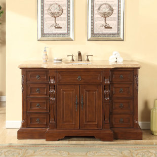 60 Inch Single Bowl Vanity Wayfair Vara 60 Single Sink Bathroom Vanity Set