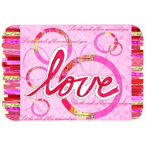 Love is a Circle Valentine's Day Kitchen/Bath Mat
