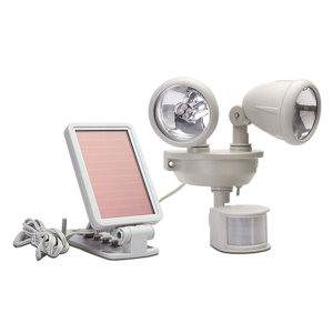 Solar Dual Head Security 2-Light LED Spot Light