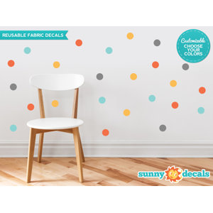 Polka Dot Fabric Wall Decal (Set of 48)