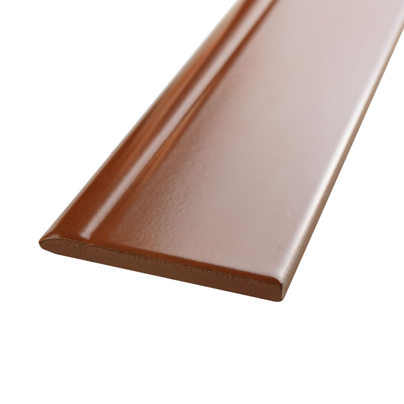 EliteTile 0.31" x 3.25" x 12.38" Base Molding in Satin Cherry Wood