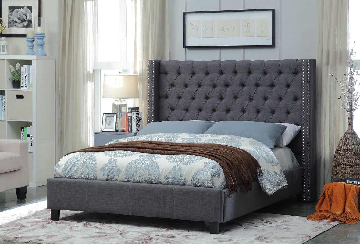 Everly Quinn Park Upholstered Platform Bed & Reviews | Wayfair