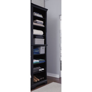 Portable Wood Closet Wayfair Glenmoor 25 W Black Solid Wood Closet System