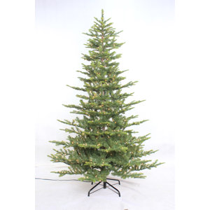Aspen 7.5' Green Fir Artificial Christmas Tree with 700 Warm White Lights with Stand