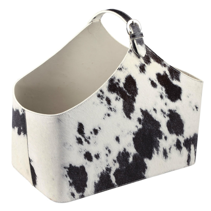Kindwer Hide Magazine Basket with Strap Wayfair
