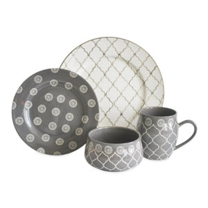 Moroccan 16 Piece Dinnerware Set, Service for 4