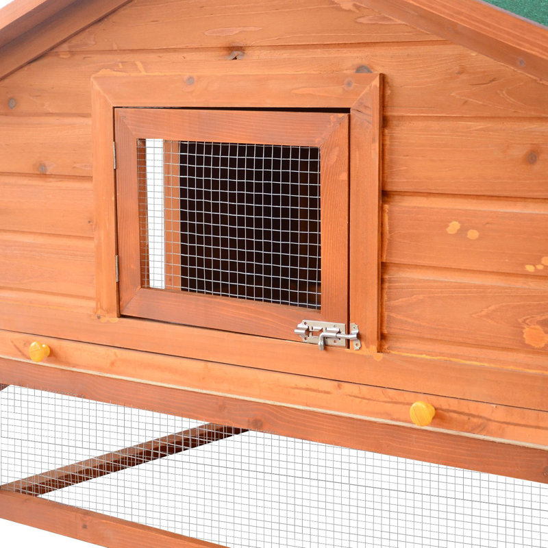 Pawhut Wooden Rabbit Hutch with Ramp and Run Area & Reviews Wayfair.co.uk