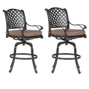 Lehmann Bar Stool with Cushion (Set of 2)
