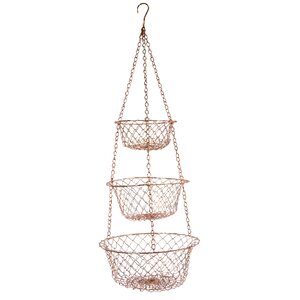 Susannah Copper Hanging Fruit Basket