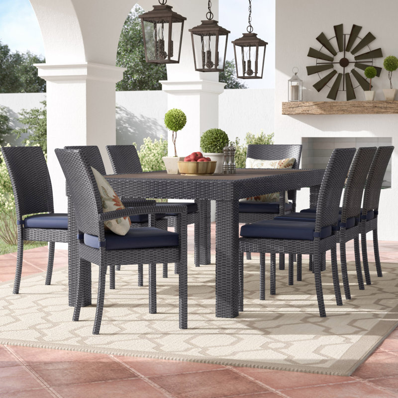Northridge 9 Piece Sunbrella Dining Set With Cushion Reviews Northridge 9 Piece Sunbrella Dining Set With Cushion