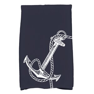 Bridgeport Anchored Print Hand Towel