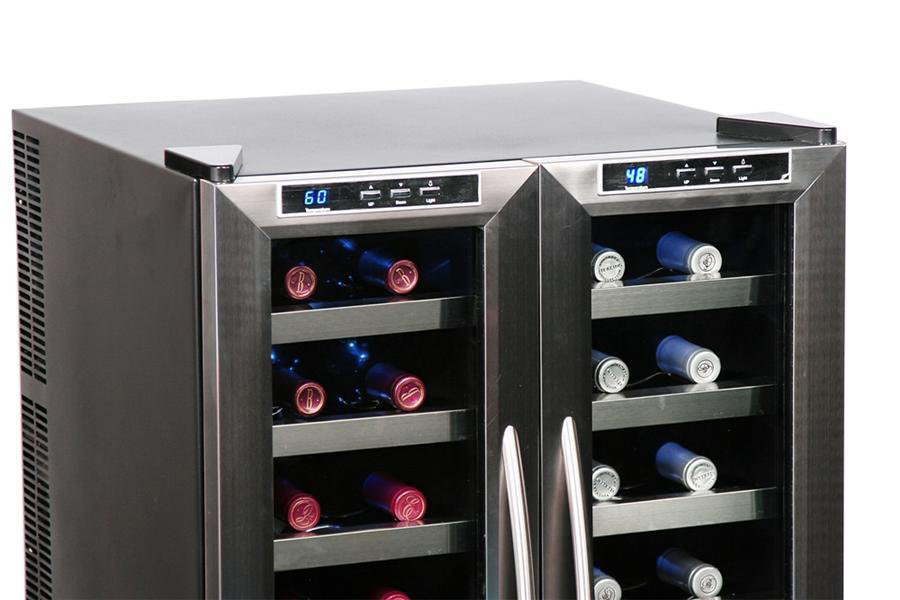 Whynter 32 Bottle Dual Zone Freestanding Wine Cooler & Reviews Wayfair
