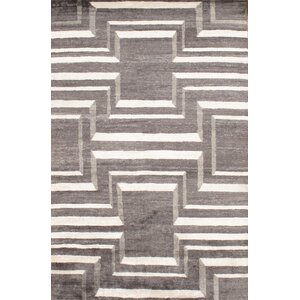 Hand - Knotted Gray Area Rug