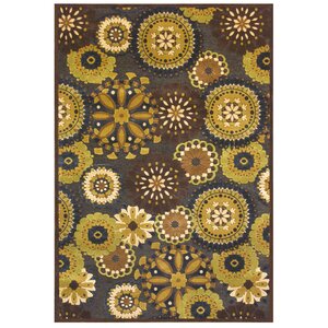 Sunchine Chocolate/Yellow Rug