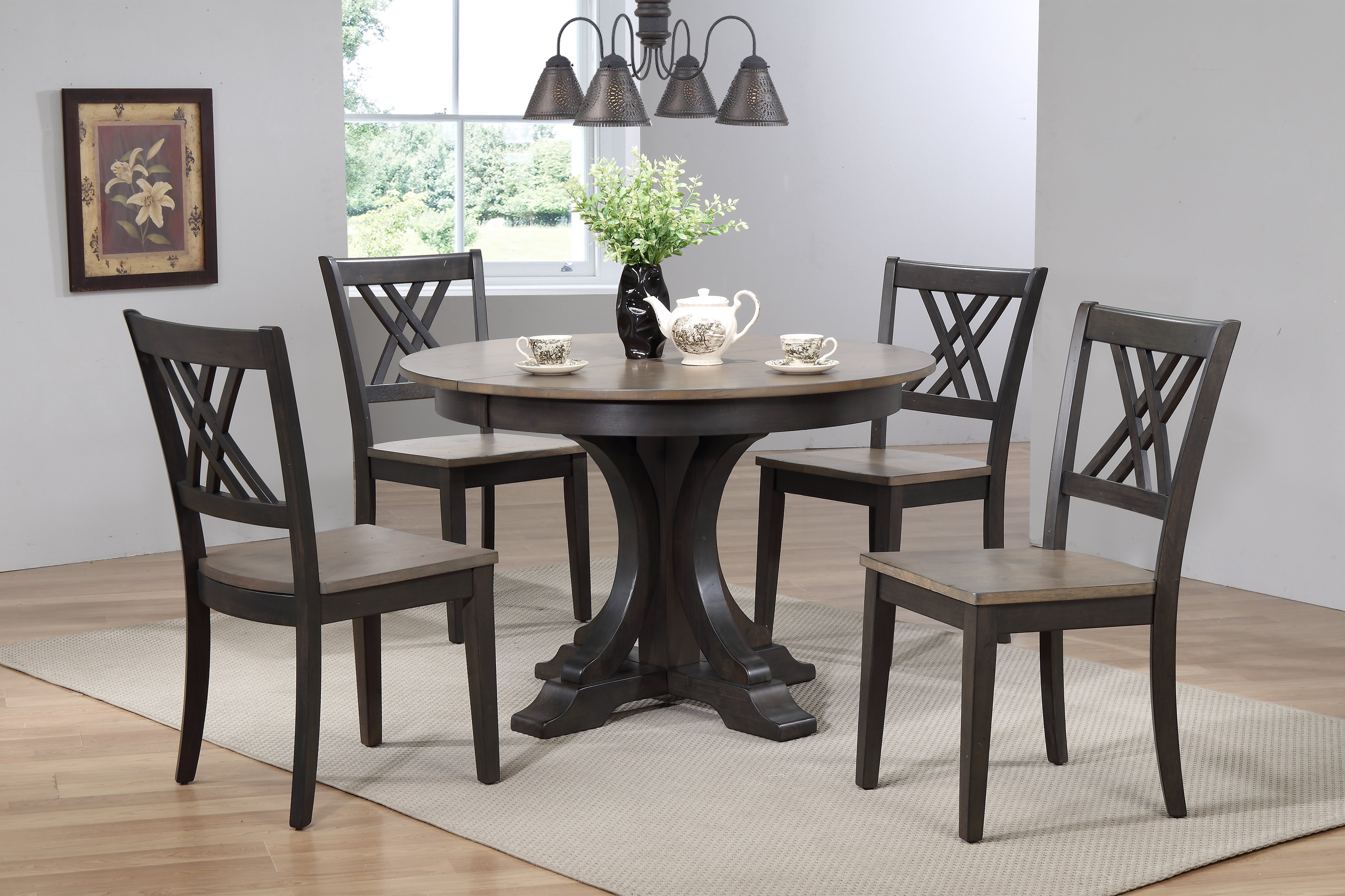Alisha 5 Piece Solid Wood Dining Set Alisha 5 Piece Solid Wood Dining Set